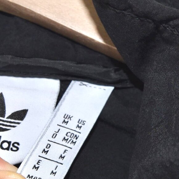 Adidas Originals Black 3-Stripes Swoosh Track Jacket Size M Retro Streetwear - Picture 8 of 11